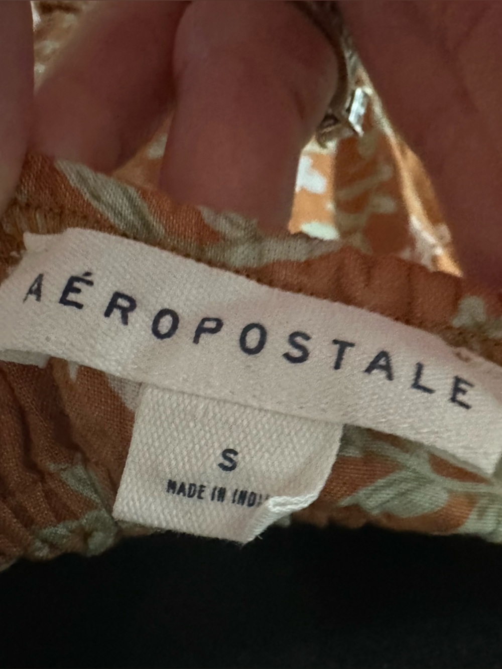 Aeropostale babydoll mini brown floral summer dress women’s S short sundress - Picture 8 of 10